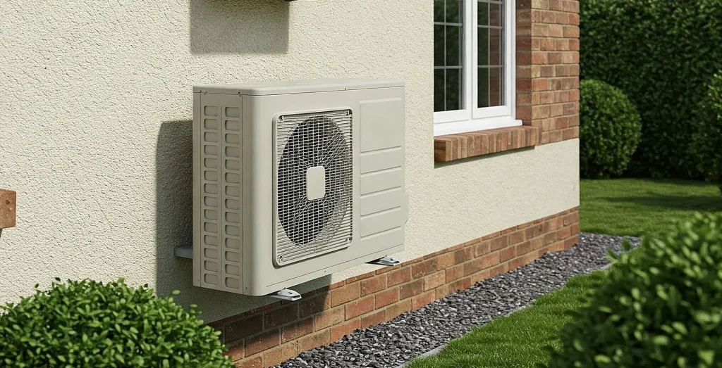 Pompe à chaleur air/eau installée sur une maison en Île-de-France